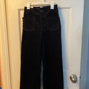 Anthropologie Maeve Collette corduroy navy NWT